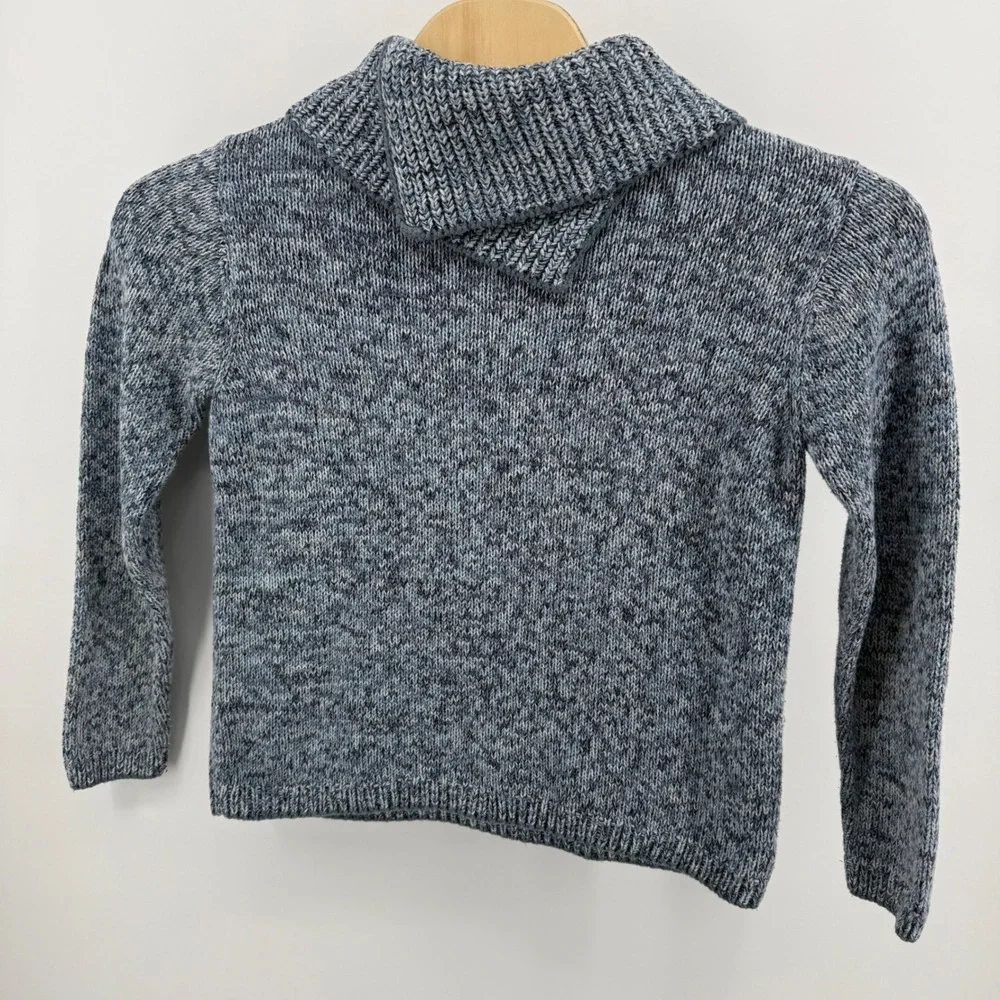 Vintage Katherine Johansson Martha's Vineyard Blue Knit‎ Shawl Collar Sweater S